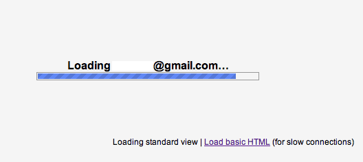 Un vínculo para cargar la versión en HTML básico de Gmail cuando los usuarios tengan conexiones lentas