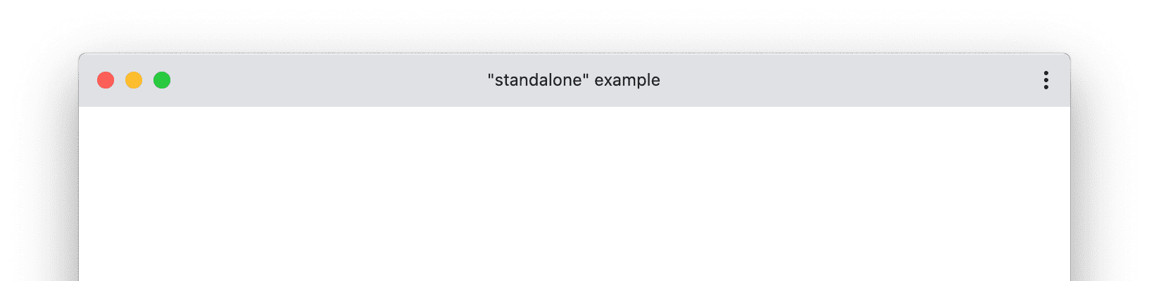 ตัวอย่างหน้าต่าง PWA ที่มีจอแสดงผลแบบสแตนด์อโลน