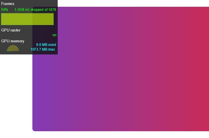 L&#39;indicatore di FPS mostra che il 50% dei frame è stato perso