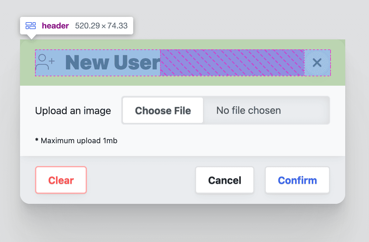 نماگرفتی از Chrome Devtools که اطلاعات طرحبندی flexbox را روی سرصفحه گفتگو قرار میدهد.