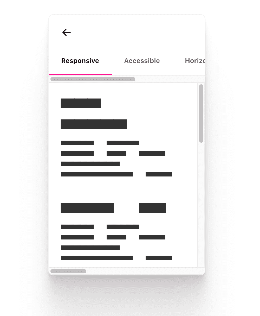 스크롤 막대 3개가 표시되도록 설정되어 이제 레이아웃 공간을 사용하고 구성요소는 여전히 멋지게 보입니다.