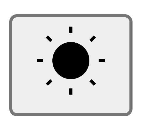 Capture d&#39;écran d&#39;un bouton de navigateur avec l&#39;icône du soleil à l&#39;intérieur.