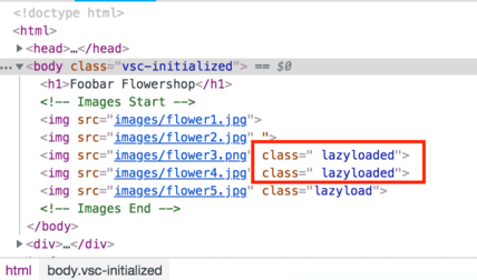 รูปภาพที่โหลดแบบ Lazy Loading