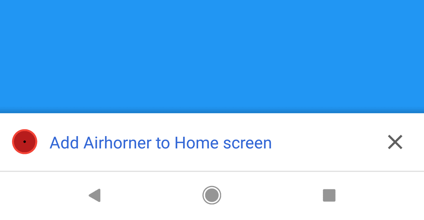 בקשת התקנה רגילה של Chrome, שנקראת מיני-סרגל מידע