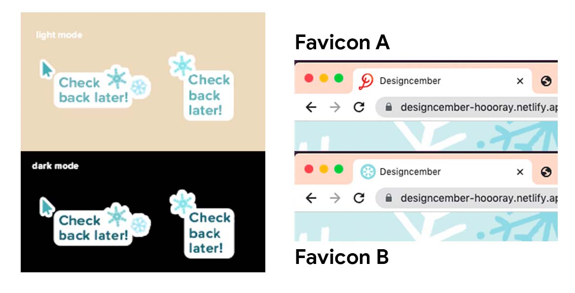 Styles de curseur personnalisés et options de favicon