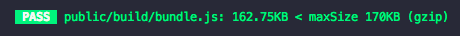 bundlesize CLI 테스트 통과