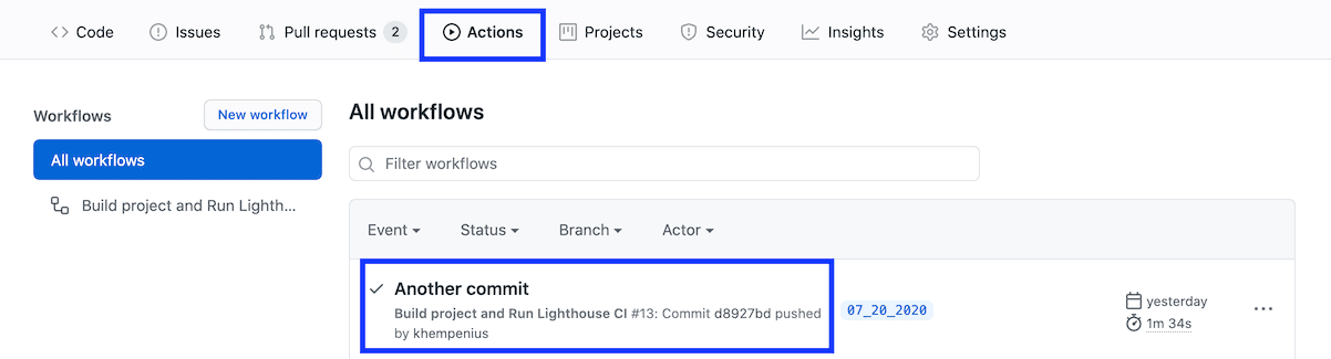 GitHub के &#39;सेटिंग&#39; टैब का स्क्रीनशॉट