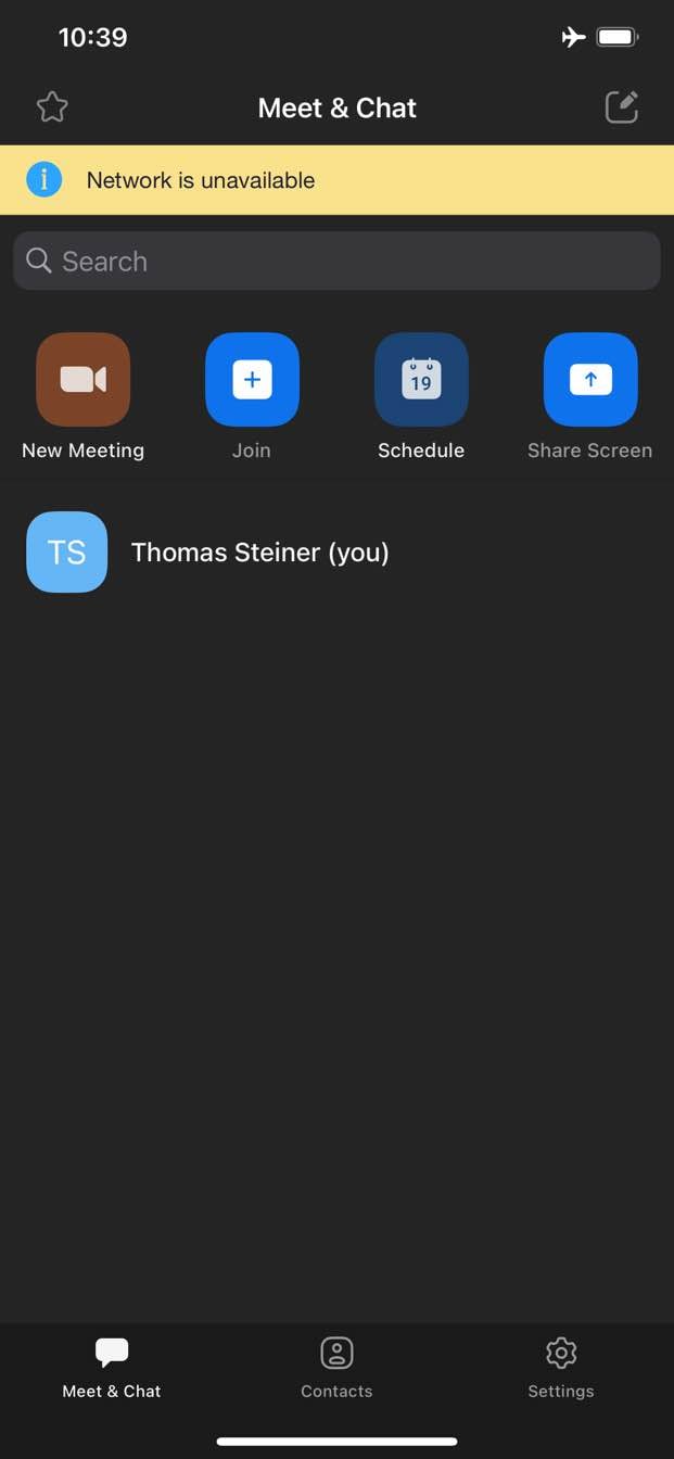 Korzystanie z aplikacji mobilnej Zoom w trybie offline.
