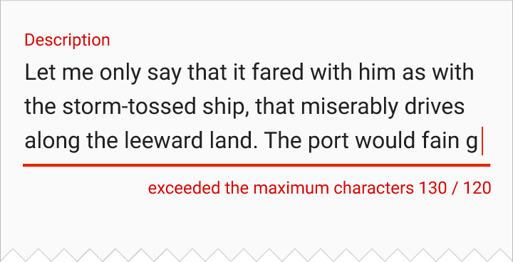 ตัวอย่างที่ดี
      ซึ่งใช้สีและข้อความเพื่อแสดงข้อผิดพลาด
