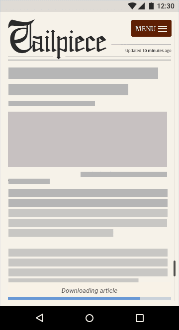 Beispiel für ein Skelettlayout