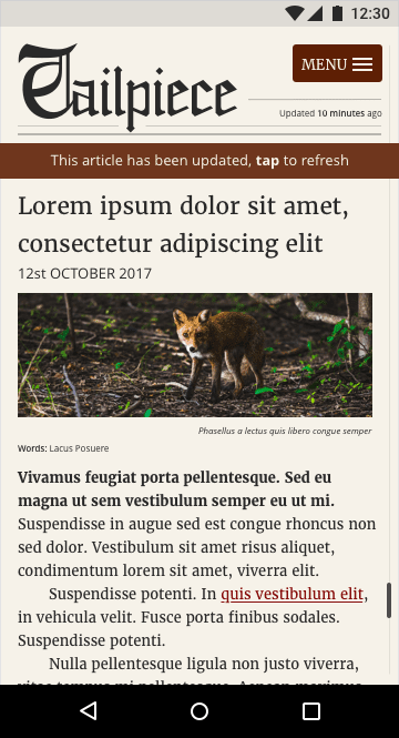 Esempio di coda
    dell&#39;app di notizie quando è pronta per essere aggiornata