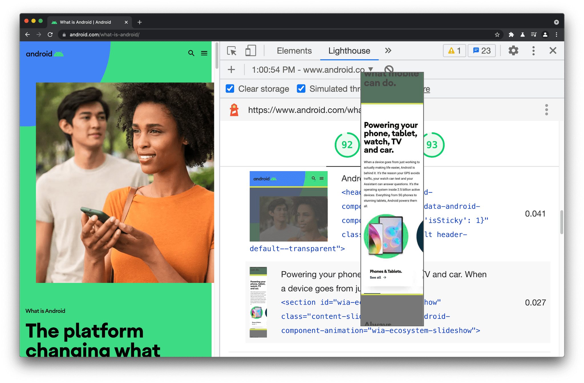 Si haces clic en una captura de pantalla de un elemento, se expandirá