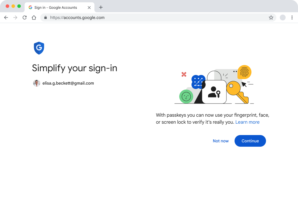 Für die meisten Nutzer ist dies das erste Mal, dass sie Passkeys sehen.