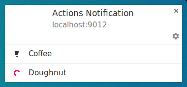 Notification avec des boutons d&#39;action dans Chrome sur Linux