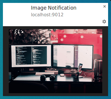 Linux 上的 Chrome 中带有图片的通知。