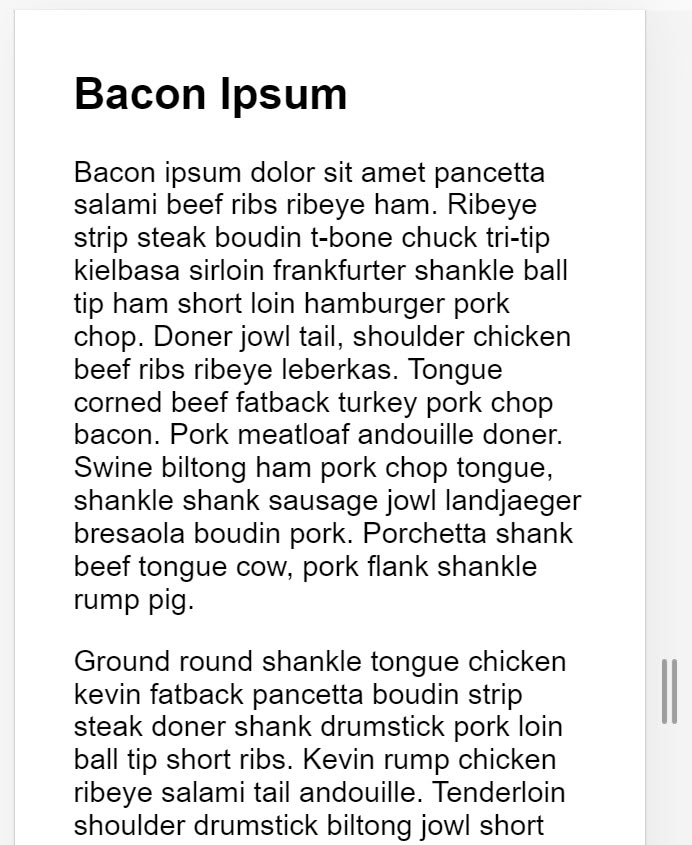Page de texte sur un appareil mobile