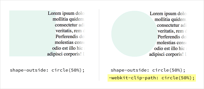 Illustration of `circle()` shape + clip-path