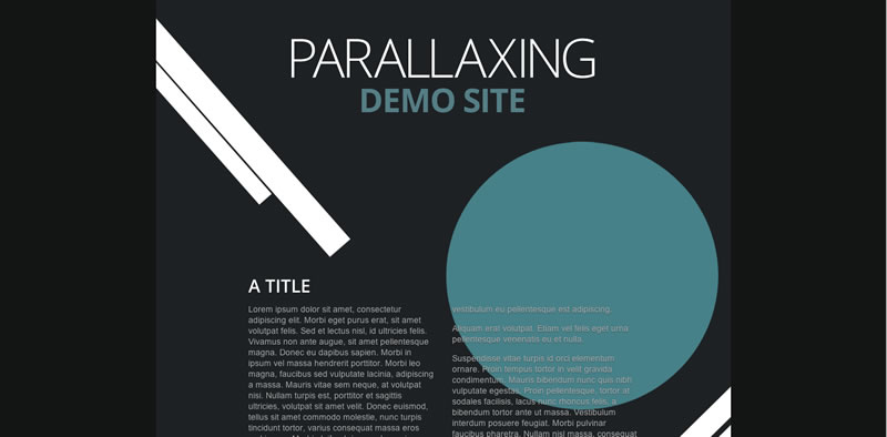 Eine Demoseite für Parallaxe