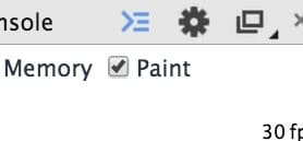 Chrome DevTools में पेंट प्रोफ़ाइलर का टॉगल.