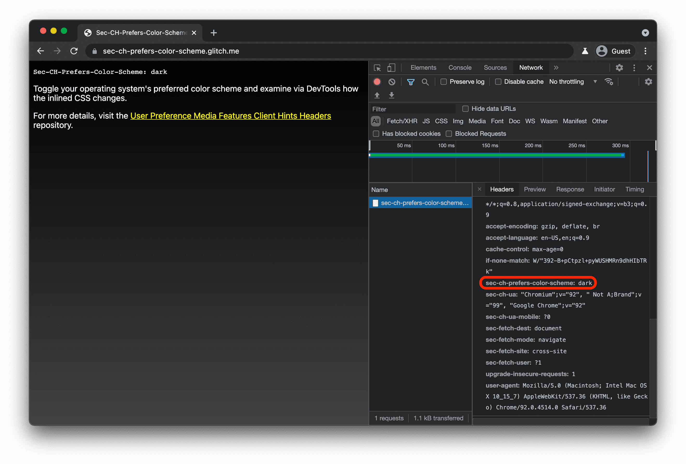 Sec-CH-Prefers-Color-Scheme: oscuro