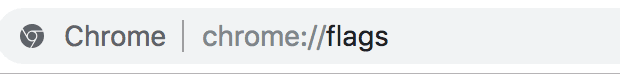 Pagina dei flag di Chrome