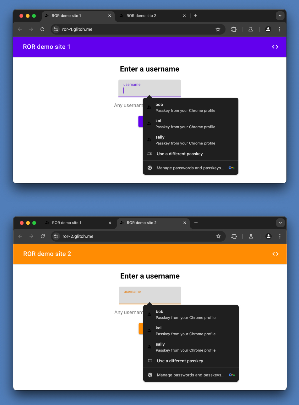 Chrome 会自动填充这两个网站上的内容。