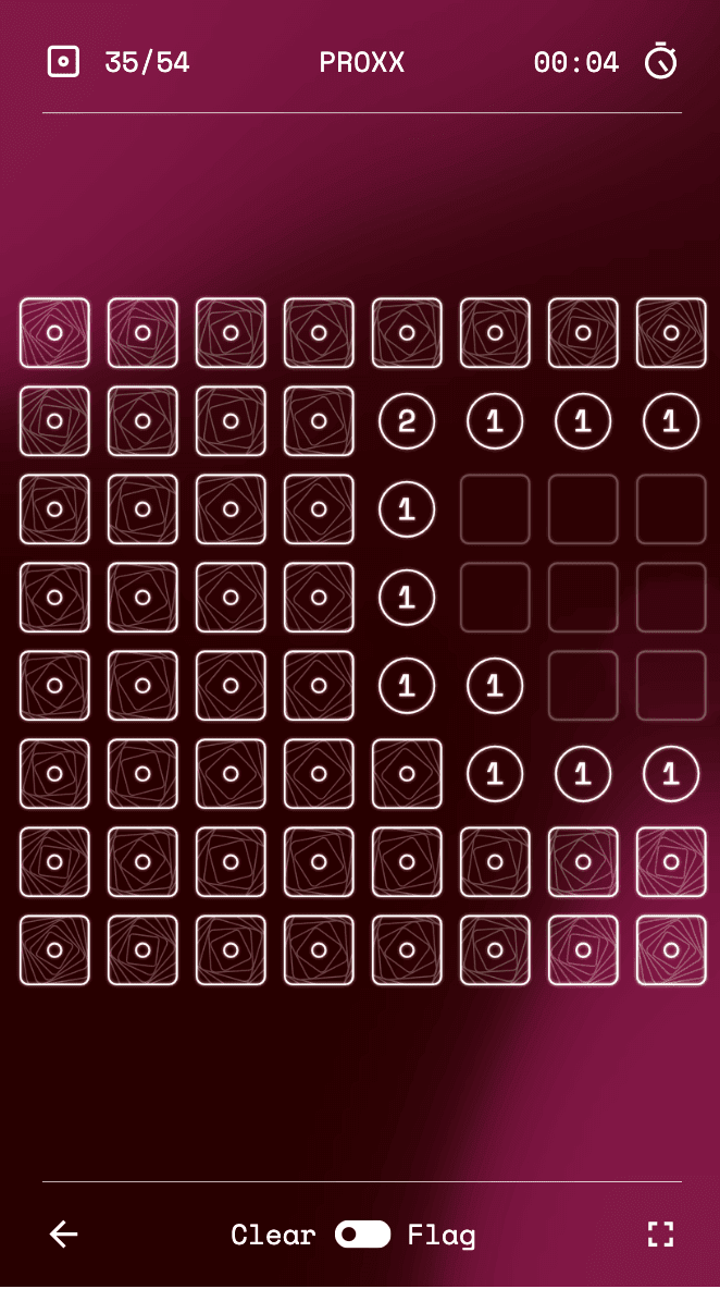 ビデオゲーム PROXX のスクリーンショット。