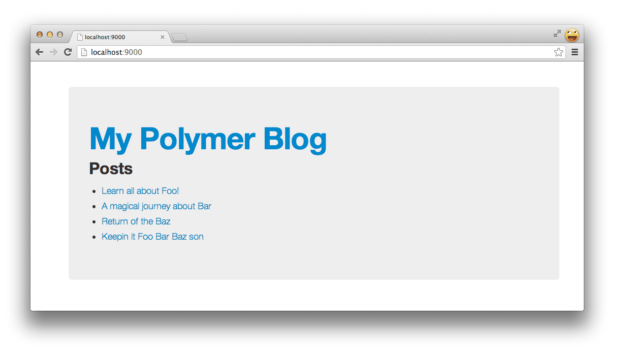 Polymer アプリ
