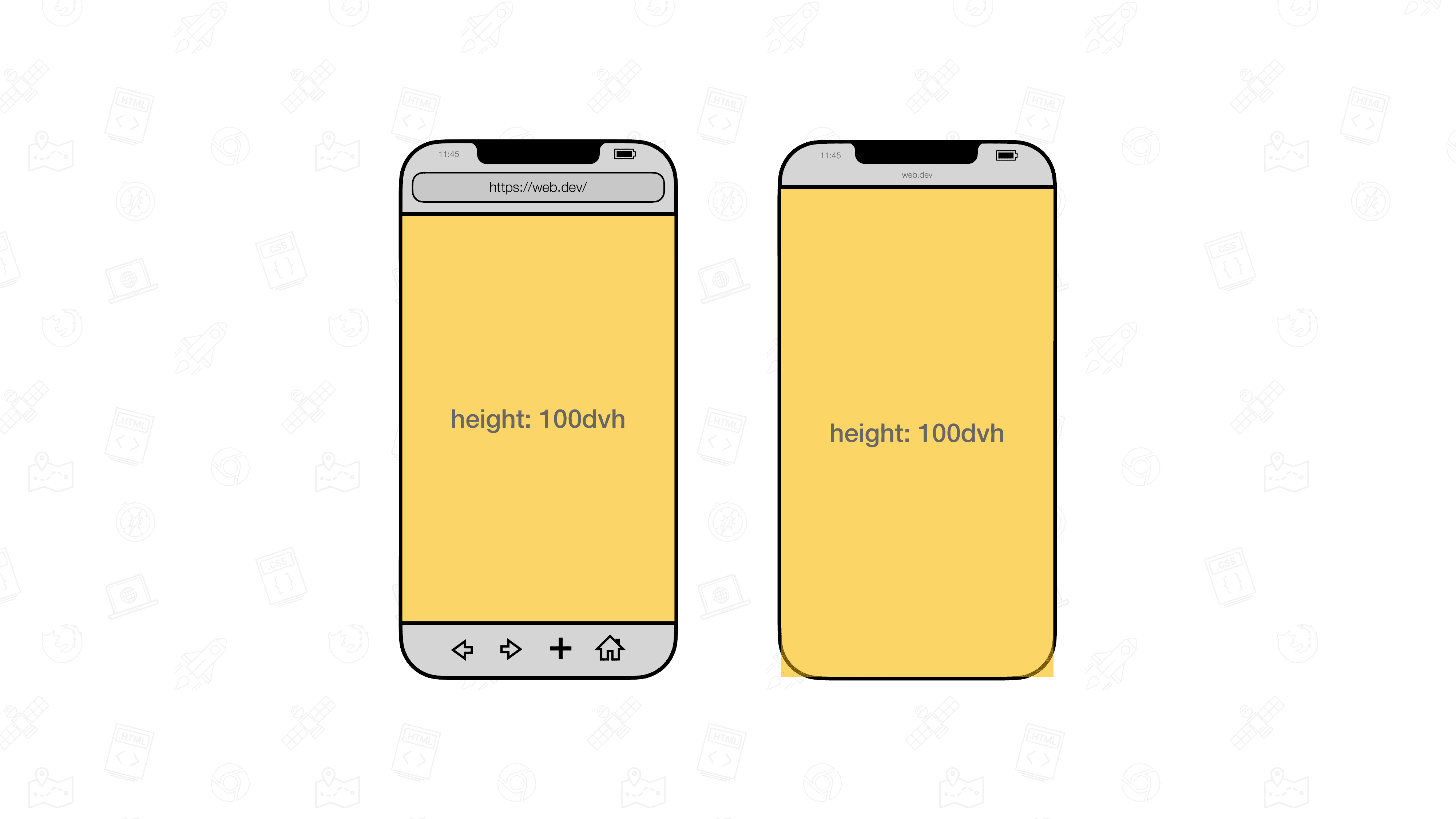 100dvh adapts itself to be either the large or small viewport size.