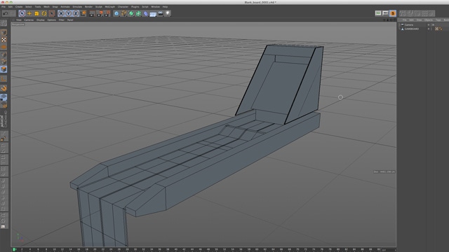 Modélisez l&#39;objet dans C4D. Veillez à ce que les points normaux de la grille soient orientés vers l&#39;extérieur.