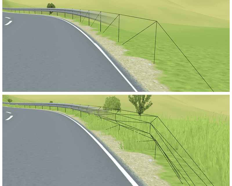 Porównanie pokazujące, jak jakość generowanej proceduralnie geometrii w Slow Roads może być dynamicznie dostosowywana do potrzeb użytkownika w zakresie wydajności.