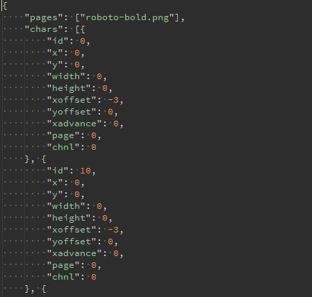 Example of output JSON