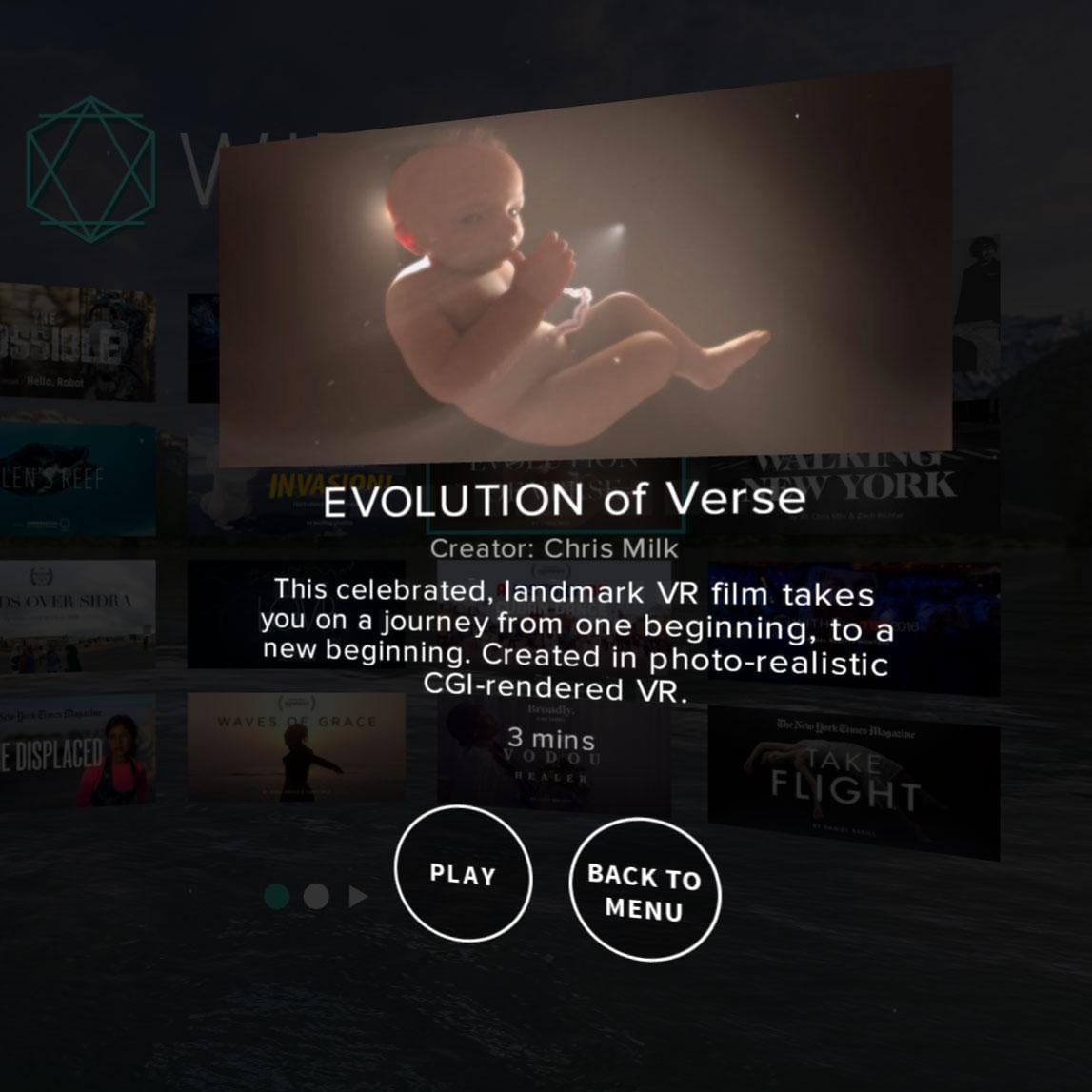 Text used in WebVR