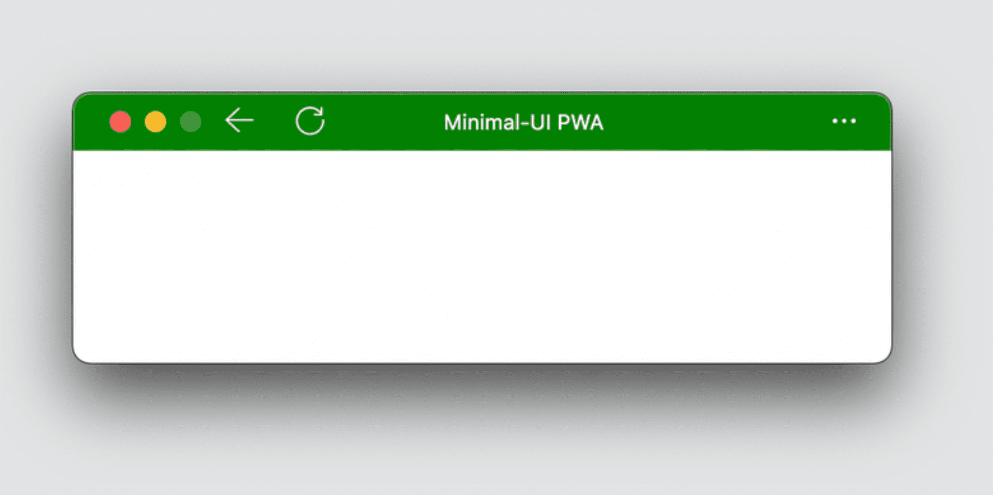 UI minimal desktop di Microsoft Edge dengan tombol kembali dan muat ulang