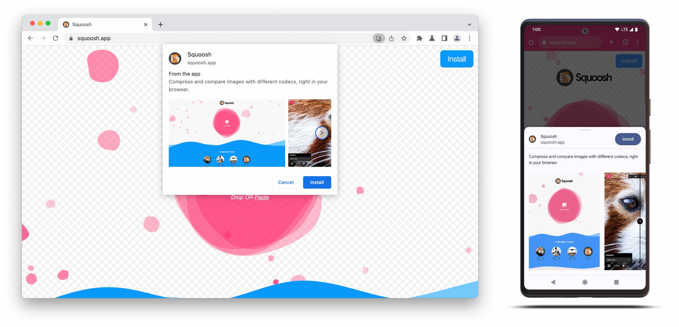 Interface utilisateur d&#39;installation enrichie sur ordinateur et mobile